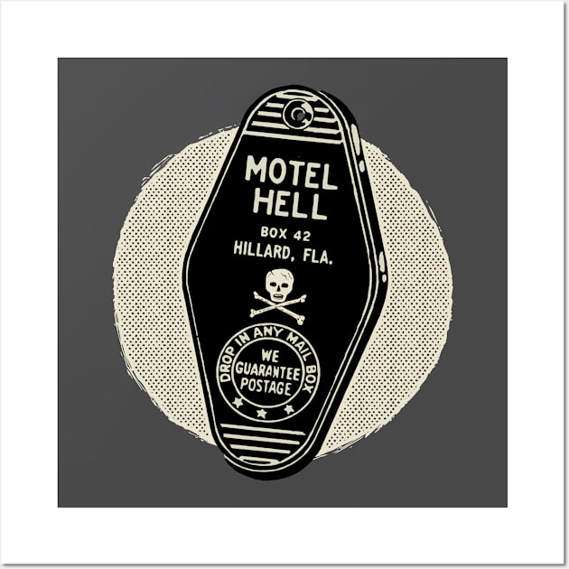 Vintage Horror Motel Hell Keychain Wall Art by Kujo Vintage